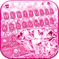 Тема для клавиатуры Hot Pink Sparkle Diamond