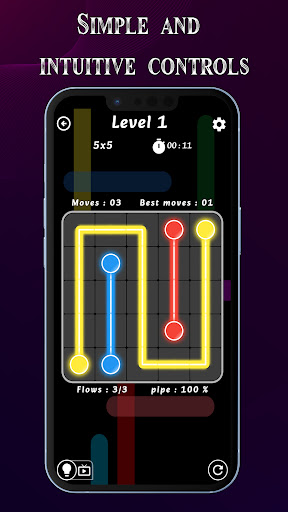 Neon Dots Puzzle Game