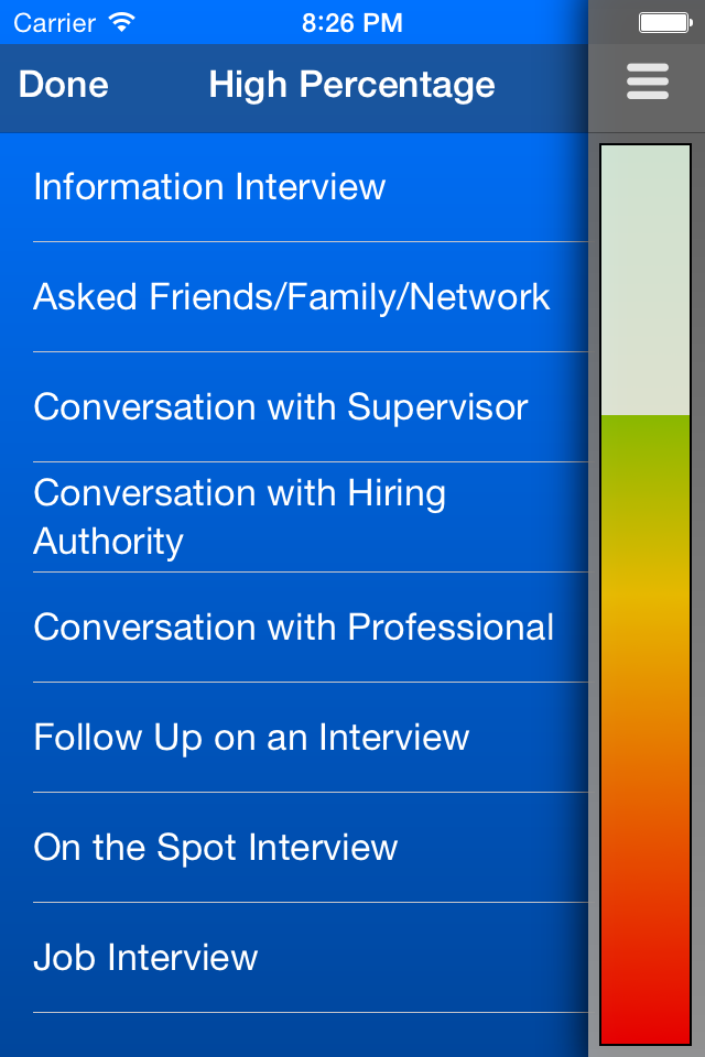 Android application Job Search Power Meter screenshort