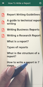 How To Write a Report