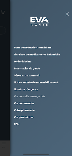Android application EVA Santé screenshort