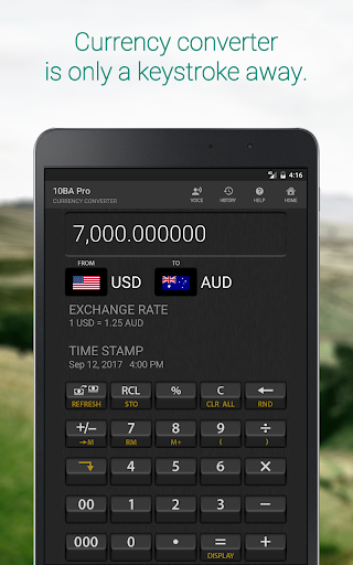 Screenshot of 10BA Pro Financial Calculator