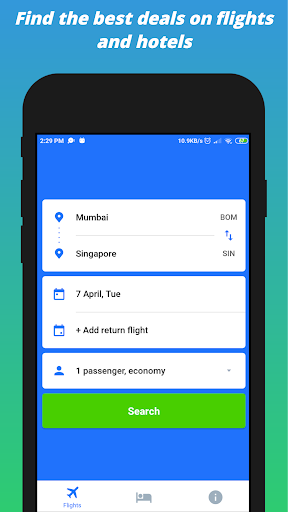 Android application Travel Deals: Flights & Hotels screenshort