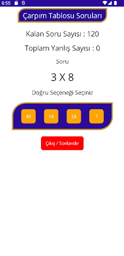 çarpım tablosu Screen 2