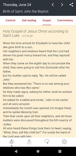 Evangelizo - Daily Gospel Screen 2