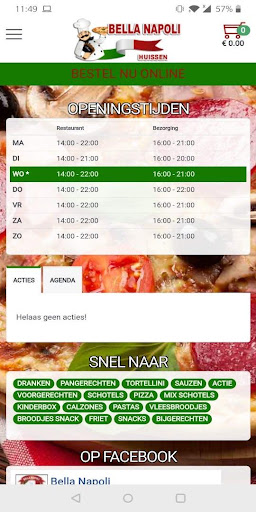 Android application Bella Napoli Huissen screenshort