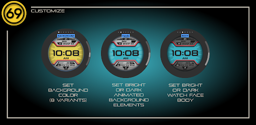 [69D] CYBER digital watchface Screen 3