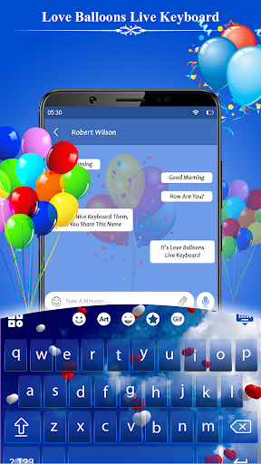 Love Balloons Live Keyboard Screen 3