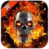 Flaming Skull Live Wallpaper for Free icon