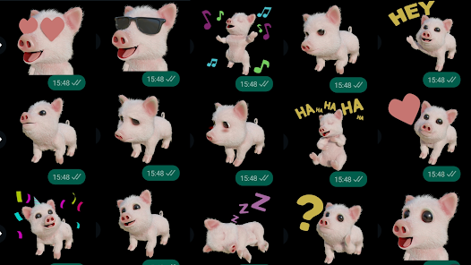 Screenshot 6 Stickers Cerdo WAStickerApps android