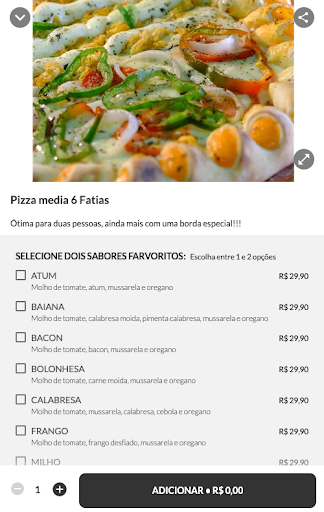 Maná Pizzaria Delivery Screen 2