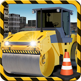 Road Roller Compactor Parking icon