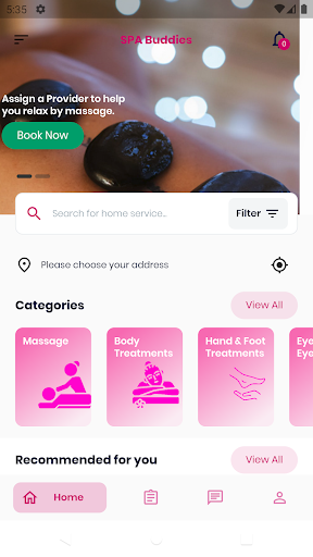Android application Spa Buddies screenshort