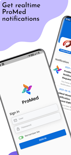 Android application ProMed screenshort