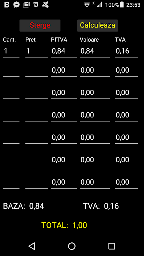 Calcul TVA Screen 3