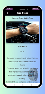 Carbonox Smart Watch Guide