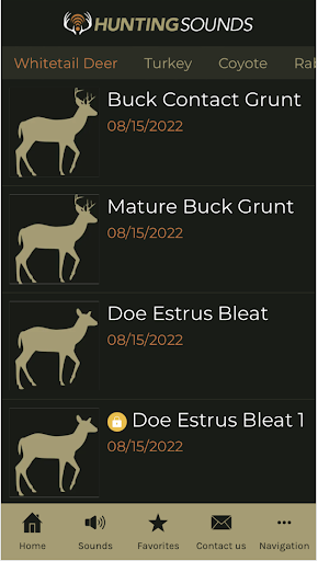Hunting Sounds Screen 2
