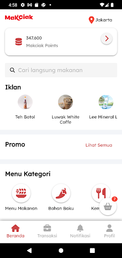 MakCiak App Screen 2