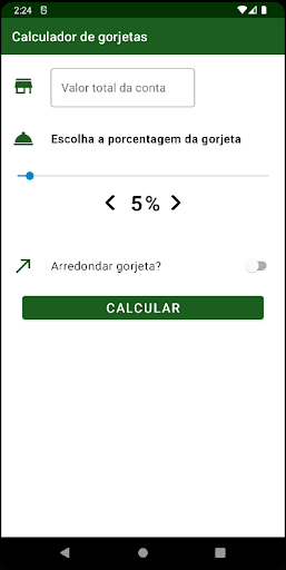 Calculador de gorjetas Screen 2