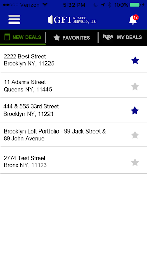 Android application GFI Realty screenshort