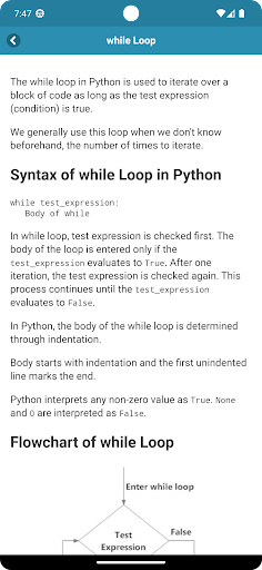 Android application Learn Python Programming screenshort