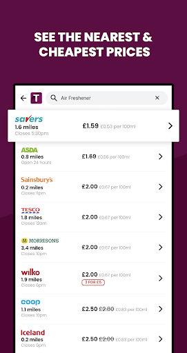 Trolley.co.uk Price Comparison Screen 2