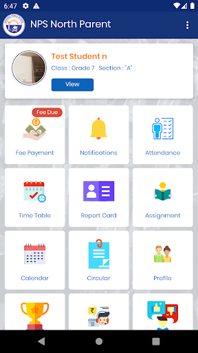 Android application NPS North Parent screenshort