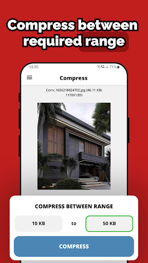 Screenshot of Image Compressor: Reduce size