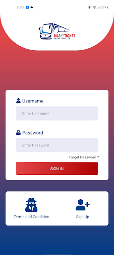 Bus Ko Ticket Provider Screen 2