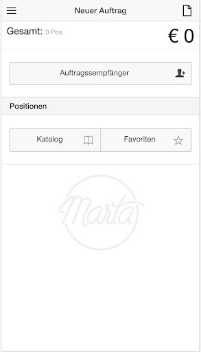 Android application martas.at Kasse 2.0 screenshort