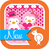 Cute Love Penguin Theme icon