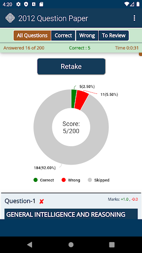 Screenshot of SSC JE Electrical Previous