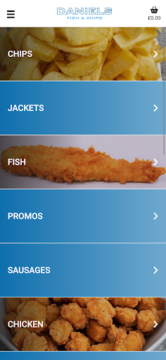 Android application Daniels Fish & Chips screenshort
