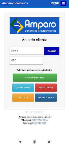Android application AMPARO - Salário Maternidade & screenshort