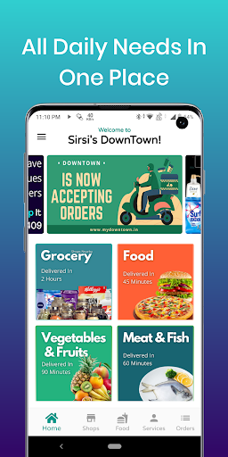 Android application DownTown - Local shopping app screenshort