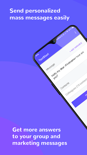 Android application TextBlast Bulk SMS screenshort