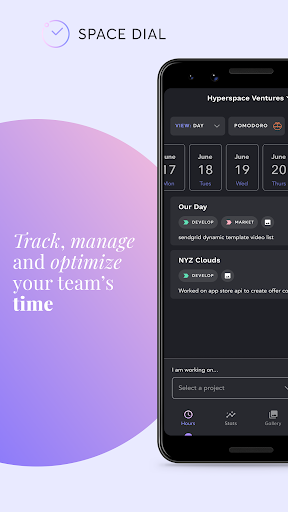 Android application Space Dial: Optimize Your Time screenshort
