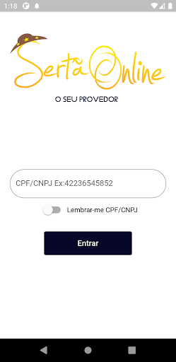 Android application SertaOnline screenshort