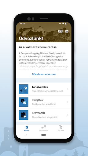 Android application Visual Guide Boldogkő várához screenshort