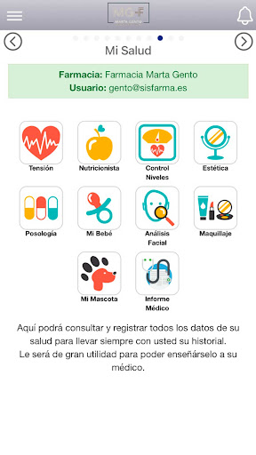 Android application Farmacia Marta Gento screenshort