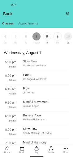 Up Yoga & Wellness Screen 2