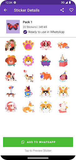 Animated Dog Stickers :Wastick Screen 3