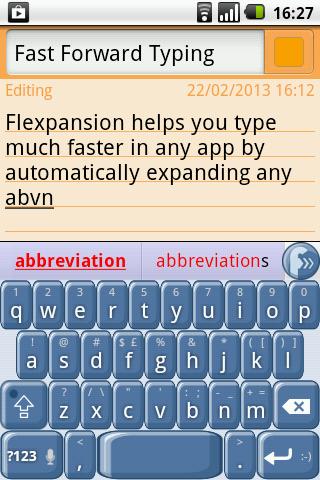 Android application Flexpansion Keyboard screenshort