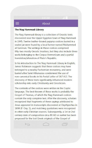 The Nag Hammadi Library (PRO) Screen 2