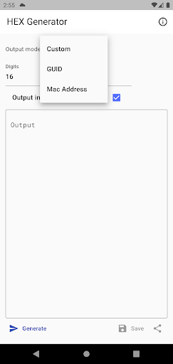 HEX Generator Screen 2