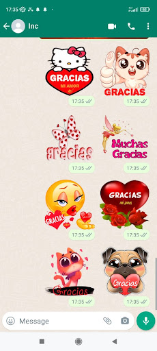 Android application Gracias pegatinas WAStickerApp screenshort