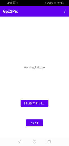 Android application Gpx2Pic - GeoTag Photos screenshort