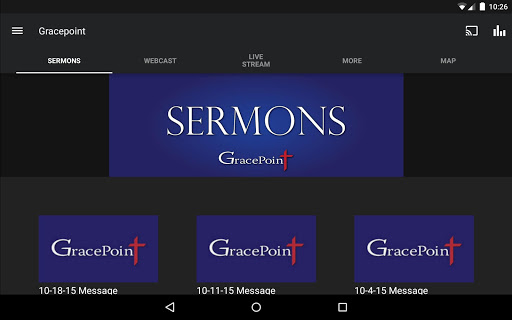 Screenshot of Gracepoint Church App