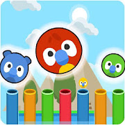 Birds 4 colors jump  Icon