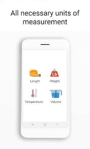 Android application USA units converter screenshort